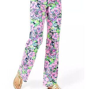 Lilly Pulitzer Georgia May Palazzo Pants in High Tide Navy Tall Order Large NWT